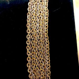 Talbots silver and gold tone chain mesh bracelet
